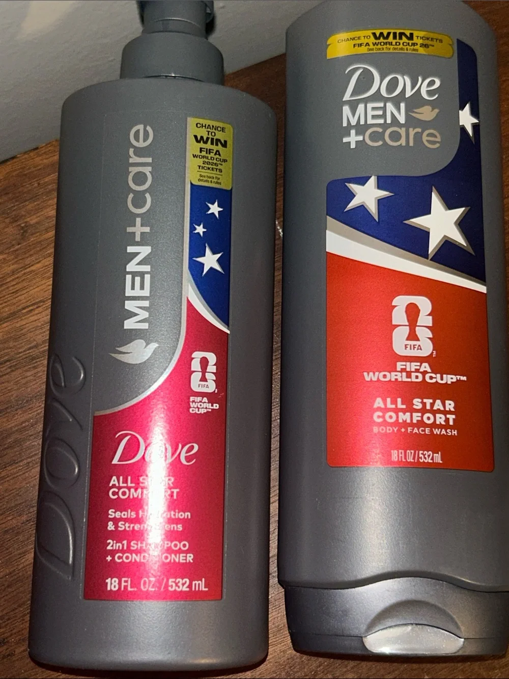 DOVE Men+Care All Star Comfort 2-in-1 Shampoo/Conditioner & Body/Face Wash Set